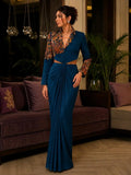 Teal Blazer and Gown