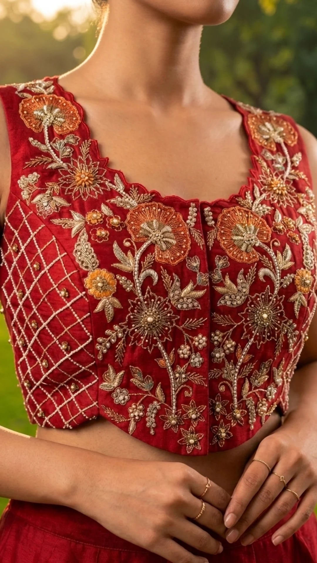 Blush pink chanderi zari waist coat and dape skirt set