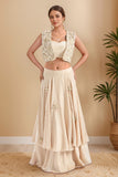 Ivory Jacket and Skirt Set