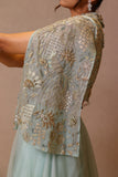 Mint Cape Jacket Skirt Set