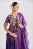 Purple peplum set