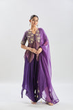 Purple peplum set