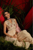Beige Georgette Embroidered Peplum Sharara Set