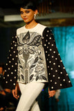 Ivory Chanderi Embroidered Cape Jacket Set