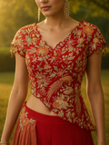 Rust Asymmetrical Top with pants