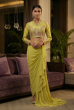 Lime Green Bolero Jacket and Drape Skirt set