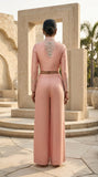 Pink Bolero Jacket and drape Pant set