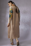 Beige silk Embroidered Kurta - Shreeka