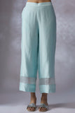 Powder blue Silk Chanderi Embroidered Kurta Set