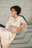 Ivory dupion silk kaftan set