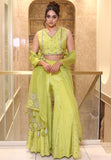 Lime green Blouse With Sharara Set