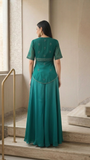 Emerald Green Peplum & Sharara Set
