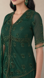 Emerald Green Peplum & Sharara Set