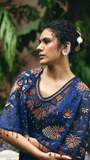 Midnight Blue Cape and Sharara set
